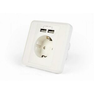 Gembird POWER SOCKET OUTLET W/2USB/EG-ACU2A2-01 EG-ACU2A2-01 8716309109253