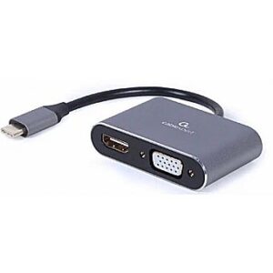 Cablexpert USB Type-C to HDMI and VGA display adapter A-USB3C-HDMIVGA-01 0.15 m