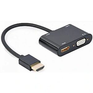 Gembird HDMI male to HDMI female + VGA f A-HDMIM-HDMIFVGAF-01 8716309124409