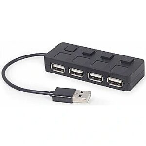 Gembird USB 2.0 4-port hub with switches UHB-U2P4-05 8716309124669