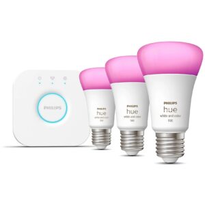 Philips Hue White & Color Ambiance E27 3er StarterSet 929002468811 8719514291515