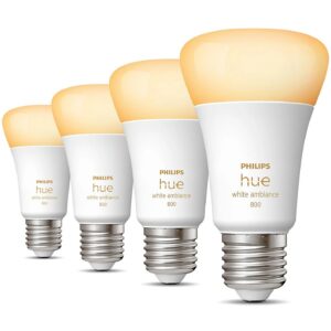 Philips Hue White Ambiance E27 Viererpack 4x570lm 60W 929002489804 8719514328280