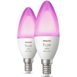 Philips Hue White & Color Ambiance E14 Kerze Doppelpack 2x470lm 929002294205 8719514356719