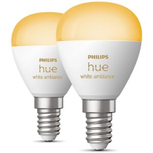 Philips Hue White Ambiance E14 Luster Tropfen Doppelpack 2x470lm 929003573702 8719514491168