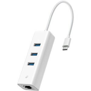 TP-LINK UE330C USB 3.0 Type-C to Gigabit Ethernet Network Adapter with 3-Port USB 3.0 Type-A Hub UE330C 8885020622263