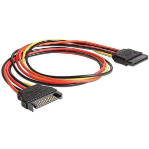 Delock Extension Cable Power SATA 15 Pin male > SATA 15 Pin female 50 cm 60132 4043619601325