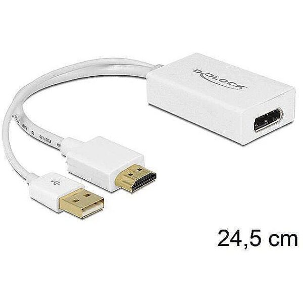 Delock adapter HDMI-A male > Displayport female + USB 62496 4043619624966