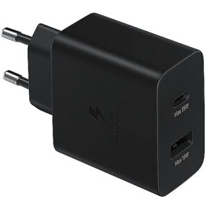 Samsung Power Adapter Super Fast Charg. Duo USB-A 15W USB-C 35W without cable Black EP-TA220NBEGEU 8806092265585